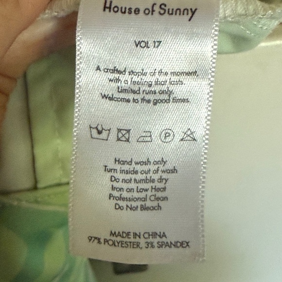 House Of Sunny Paradise Party Flare Leg Pants Green Size 2 - Picture 16 of 16